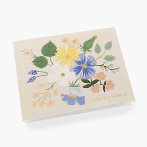 Garden Party Blue Thank You Greeting Card