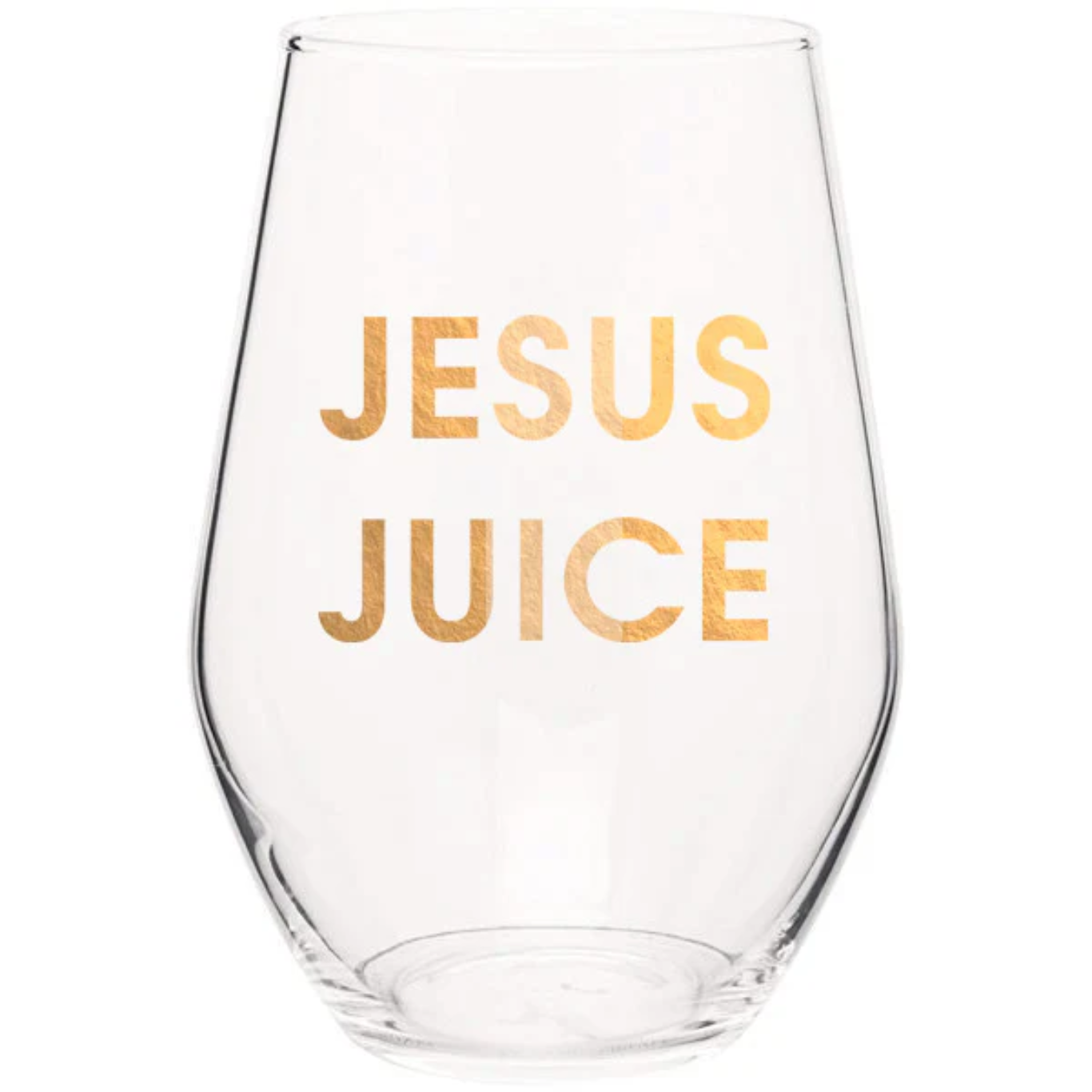 Jesus Juice - Gold Foil Stemless Wine Glass