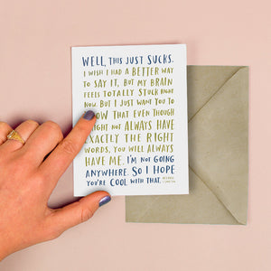 Awkward Sympathy Empathy Card