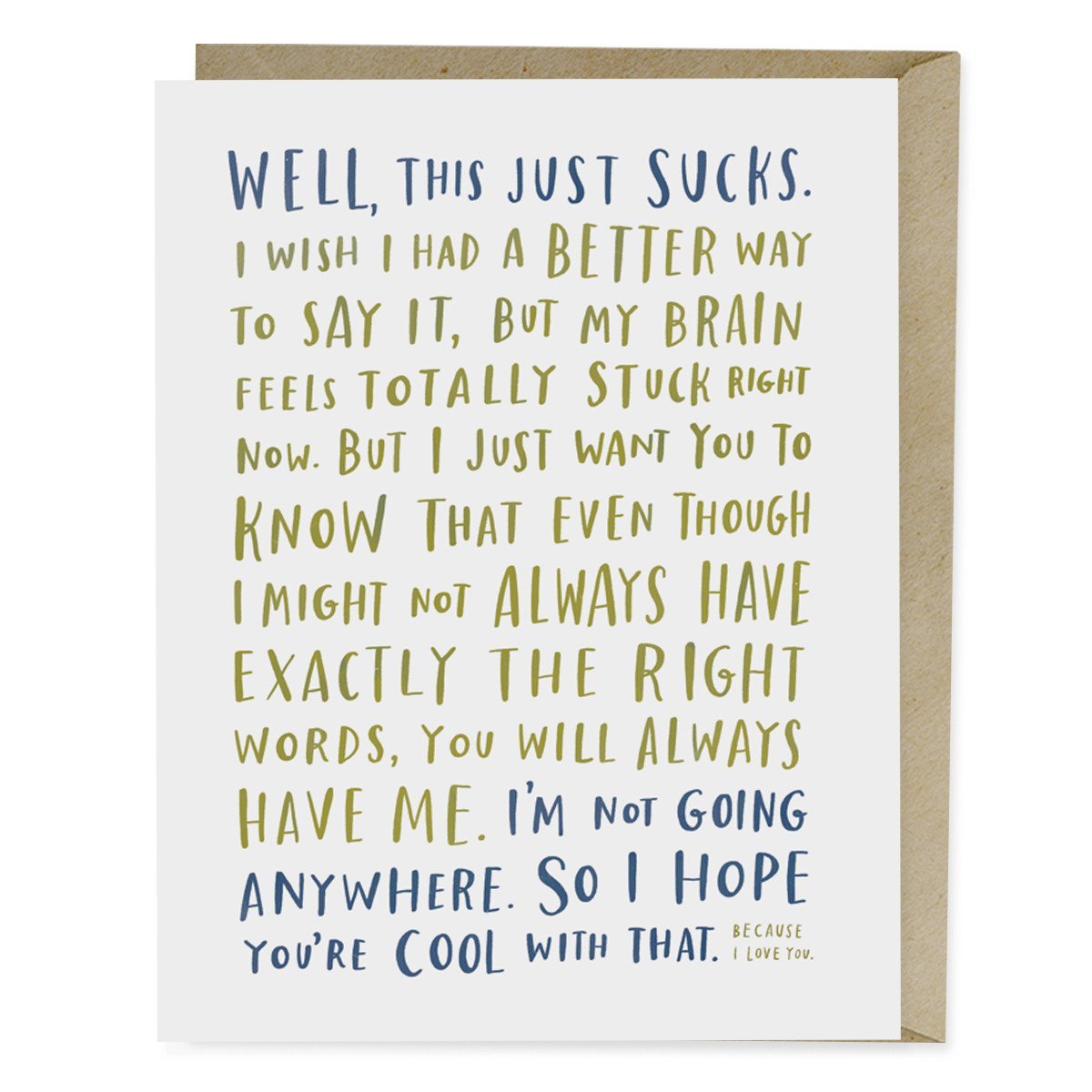 Awkward Sympathy Empathy Card