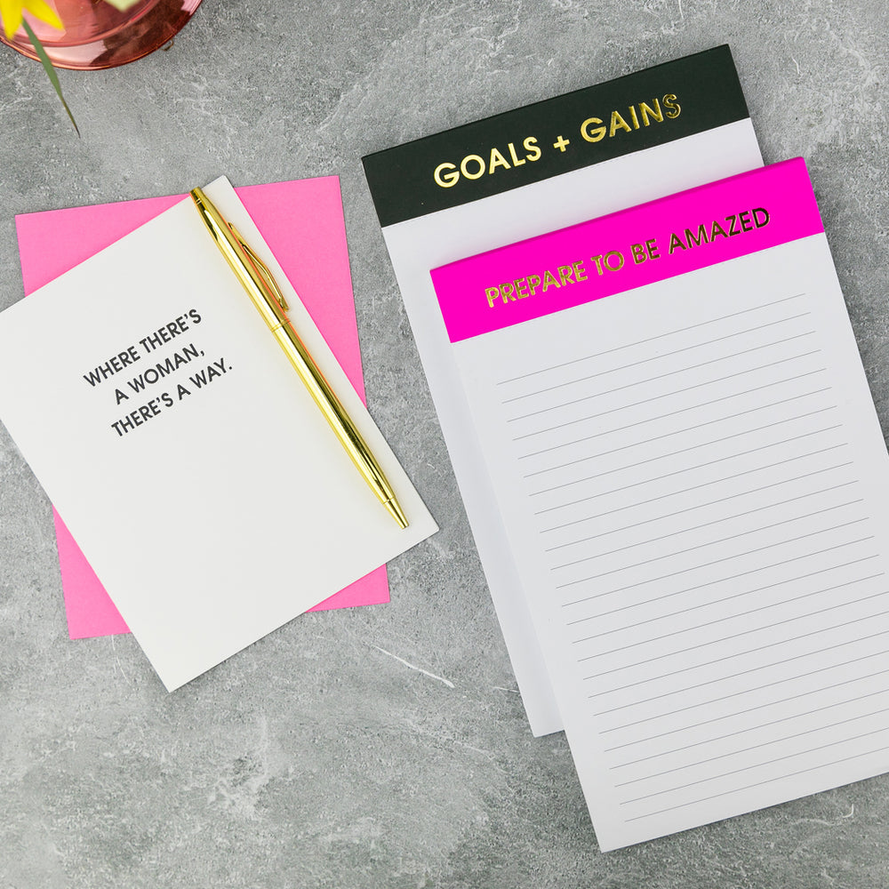 Goals + Gains Notepad