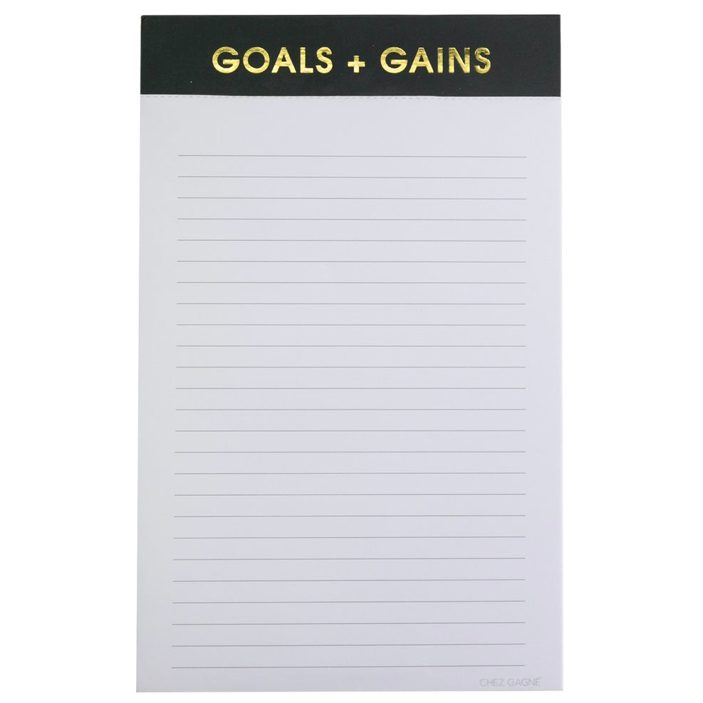 Goals + Gains Notepad