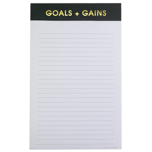 Goals + Gains Notepad