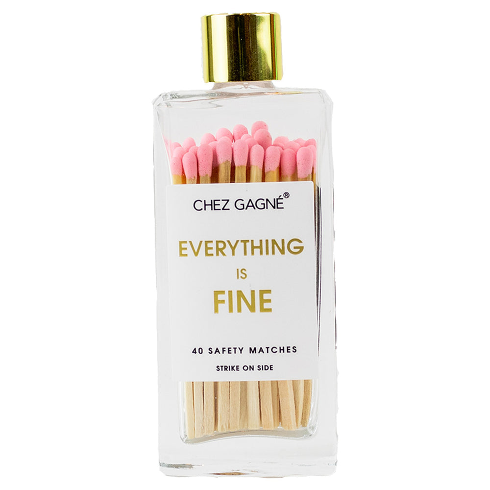 Everything Is Fine - Glass Bottle Matches