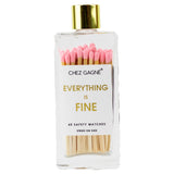 Everything Is Fine - Glass Bottle Matches