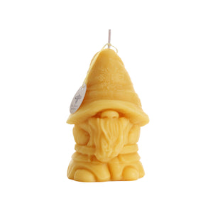 Large Holiday Gnome Beeswax Candle