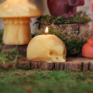 Hedgehog Beeswax Candle