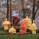 Squirrel Beeswax Candle