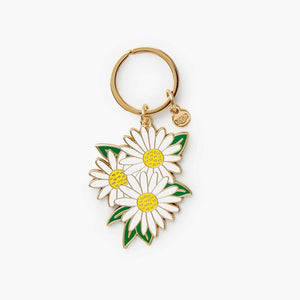 Daisies Enamel Keychain